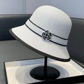 Women's New Straw Camellia Bucket Hat Spring and Summer Japanese Elegant Sunscreen Hat Straw Hat