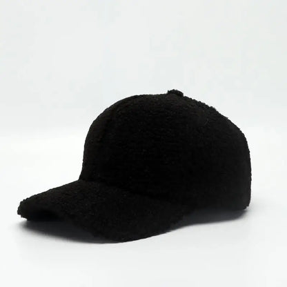 Winter Hats For Women Faux Fur Baseball Cap Female Outdoor Sunshade Keep Warm Solid Color Gorras Casquette Cap Men Casual New