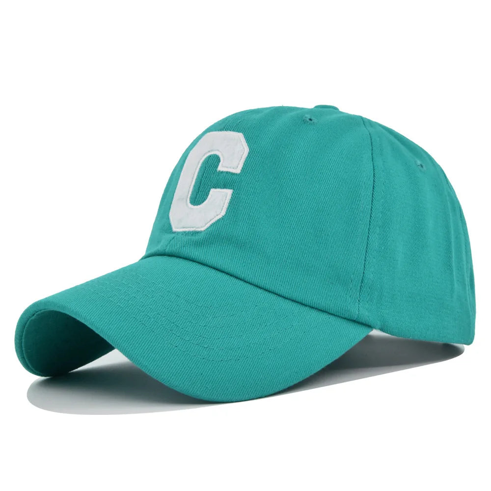 Fashion Baseball Cap Unisex C Letter Summer Sun Hat Women 100% Cotton Visor Hats Men Embroidered Bone Snapback Cap gorras