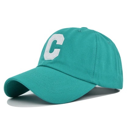 Fashion Baseball Cap Unisex C Letter Summer Sun Hat Women 100% Cotton Visor Hats Men Embroidered Bone Snapback Cap gorras
