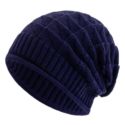 Hot Sale Long Size Winter Hat Casual Street Autumn Daily Beanies For Men & Women Solid Bonnet Cap
