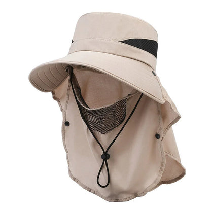 Men’s Wide Brim Bucket Hat Breathable Outdoor Fishing Sun Protection Hat