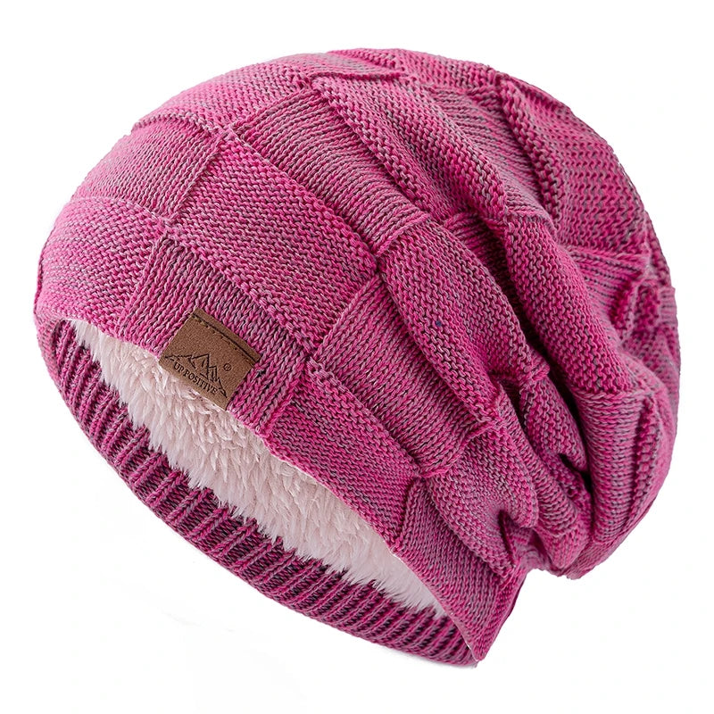 Hot Sale Women Winter Hats Fashion Slouchy Warm Beanie Female UP POSITIVE Brand Multicolor Mixing Color Design Streetwear Cap