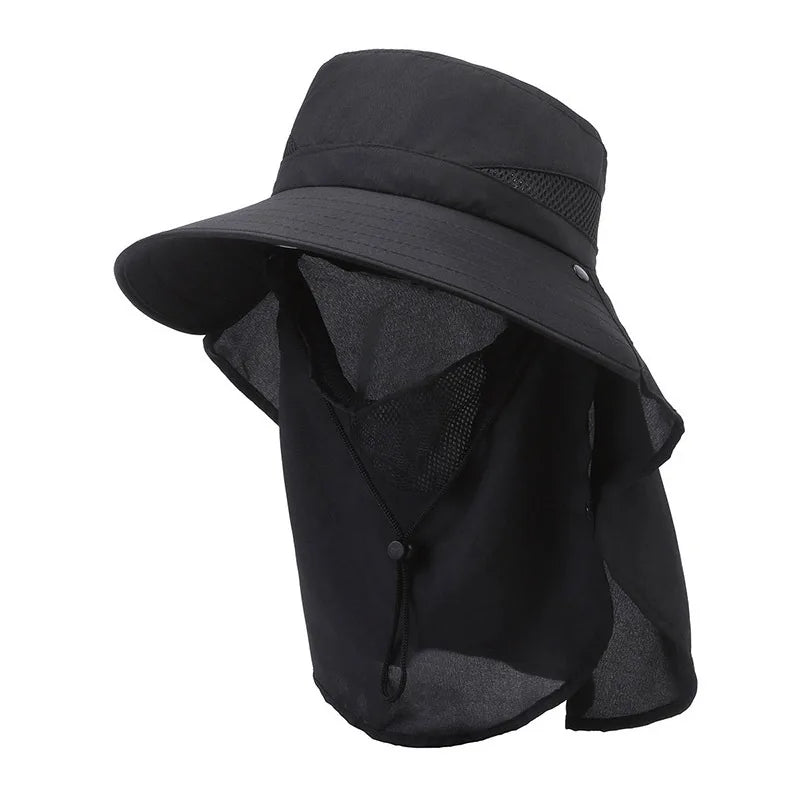 Men’s Wide Brim Bucket Hat Breathable Outdoor Fishing Sun Protection Hat