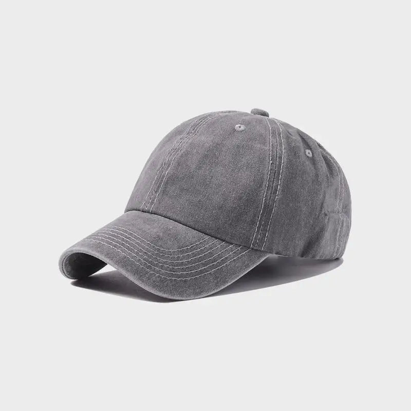 Baseball Cap Women Men Hat Vintage Washed Cotton Soft Top Denim Cloth Dad Hat Casual Sport Trucker Cap Solid Color Adjustable
