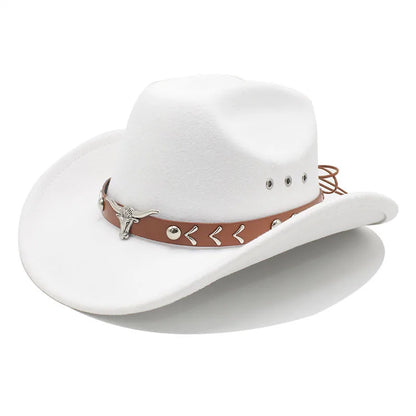 Vintage Cross-border Western Cowboy Hat Big-edge Gentleman Cowgirl Jazz Hats Holidays Party Cosplay Cap Sombrero Hombre