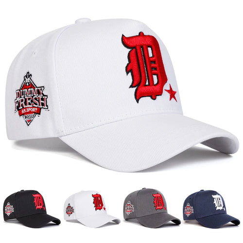 Unisex D Letter Embroidery Side DUMMY FRESH Baseball Caps Spring Autumn Outdoor Adjustable Casual Hats Hip Hop Hat Sunscreen Hat
