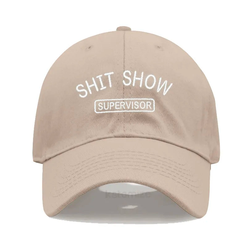 Men's Baseball Cap Women's Sport Golf Caps for Man Washed Cotton SHIT SHOW SUPERVISOR Embroidery Dad Hat Sun Hats Dropshipping