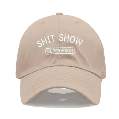 Men's Baseball Cap Women's Sport Golf Caps for Man Washed Cotton SHIT SHOW SUPERVISOR Embroidery Dad Hat Sun Hats Dropshipping