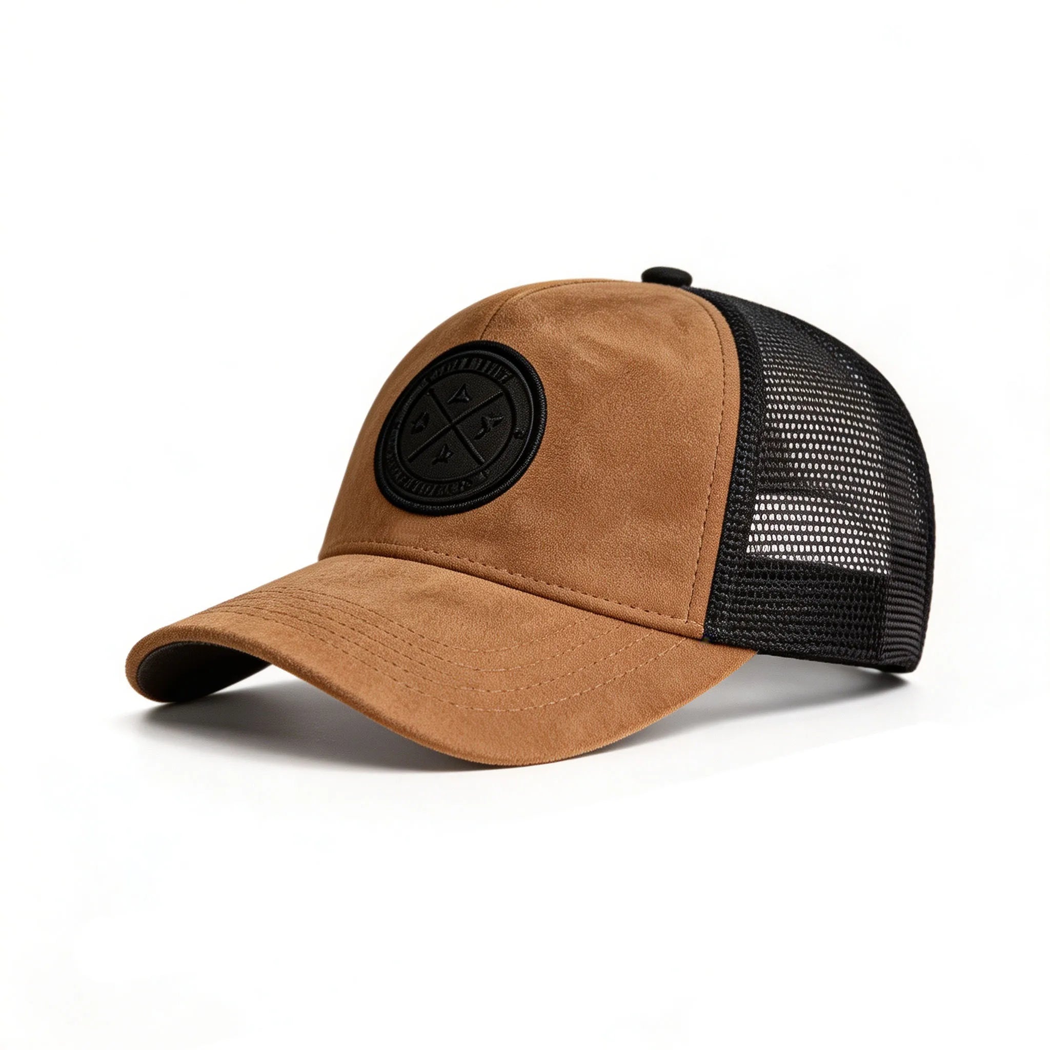 Letter Embroidered Baseball Cap Suede Breathable Mesh Truck Driver Cap Men Women Sun Cap