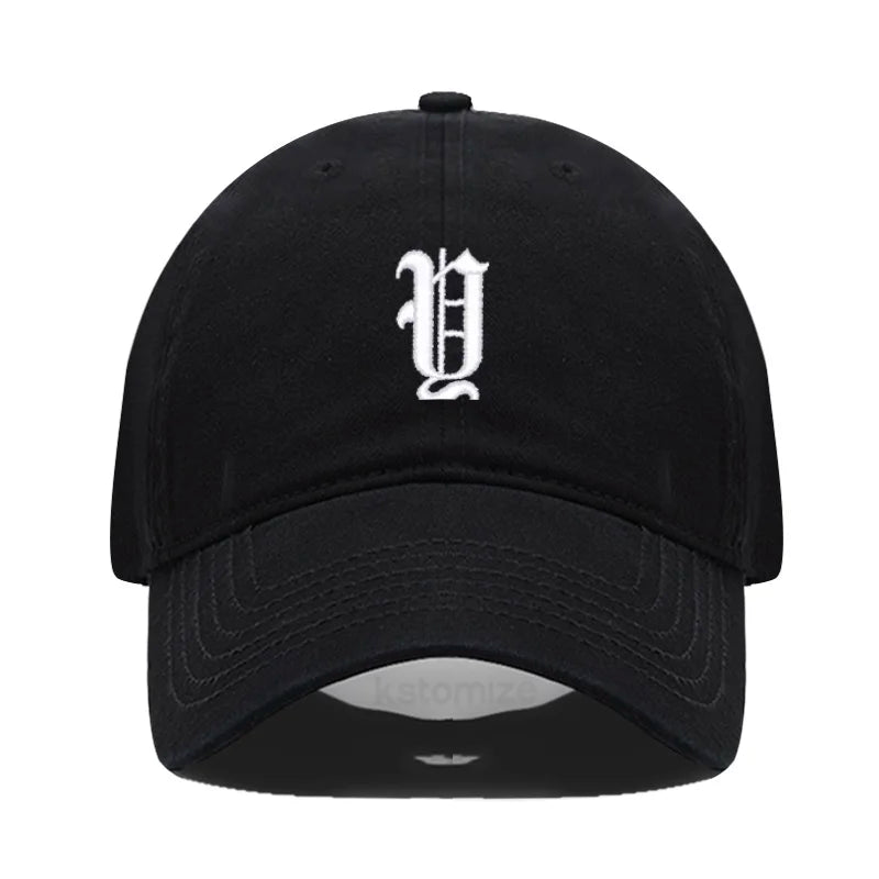Old English Letter A-Z Embroider Baseball Cap For Men Womne High Quality Soft Cotton Fashion Team Sport Visors Snapback Caps