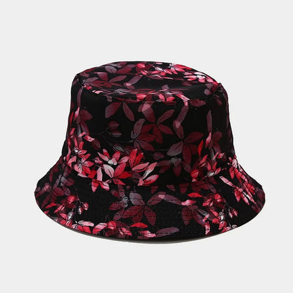 fashion plant printing pattern fisherman hat spring and summer outdoor sun protection fisherman cap unises fishing caps