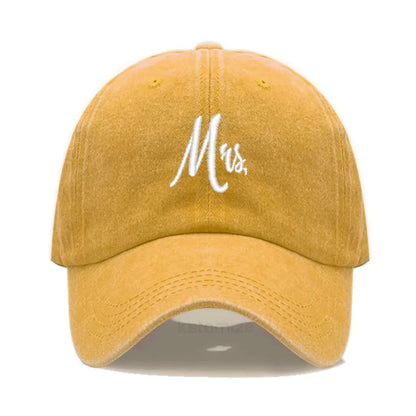 Matching Mr. & Mrs. Baseball Cap Men's Women's Cotton Embroidery Sport Golf Caps Bridal Gift Newlywed Honeymoon Wedding Gift