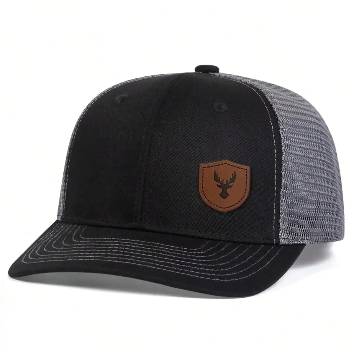 Unisex Deer Antlers Leather Label Baseball Net Caps Spring and Summer Outdoor Adjustable Casual Hats Hip Hop Hat Sunscreen Hat
