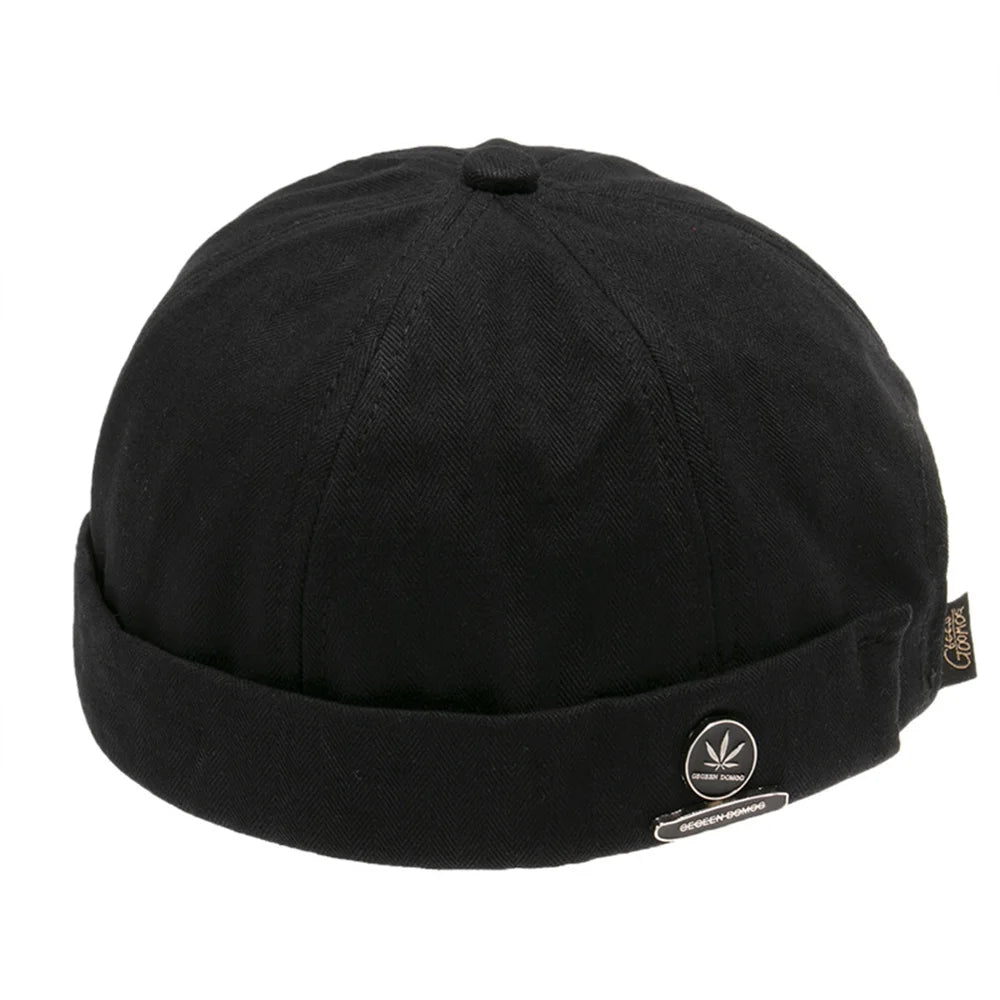 Unisex Corduroy Brimless Cap – Solid Color Retro Docker Beanie, Adjustable Streetwear Hat