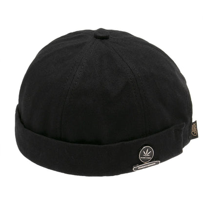 Unisex Corduroy Brimless Cap – Solid Color Retro Docker Beanie, Adjustable Streetwear Hat