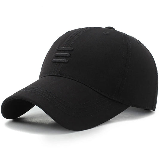 Unisex Three-Line Embroidered Baseball Cap Adjustable Casual Sun Protection Hat