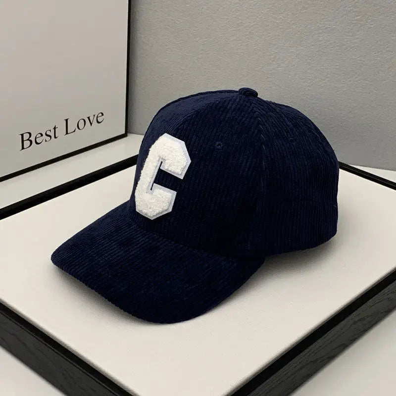 Fashion Corduroy Baseball Cap Ladies Letter C Snapback Hat Women Shopping Dress Up Adjustable Casual Caps Hip Hop Hats