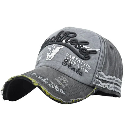 Evrfelan Denim Baseball Cap Hip Hop Letter Snapback Casual Outdoor Hat