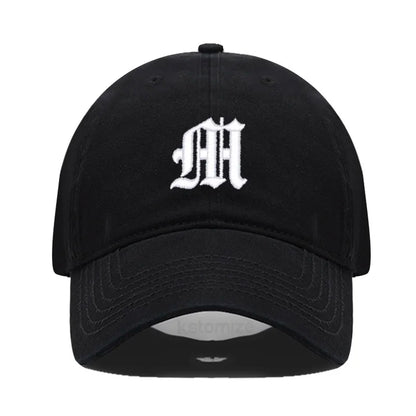 Old English Letter A-Z Embroider Baseball Cap For Men Womne High Quality Soft Cotton Fashion Team Sport Visors Snapback Caps