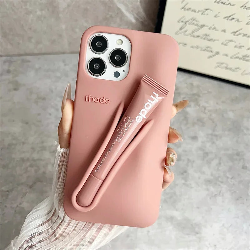 Rhode Lemontini Lip Gloss iPhone Case