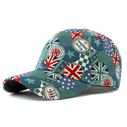 Ethnic Wind Hat for Men and Women Outdoor Sunshade Baseball Hat Fashion Imitation Cowboy Print Hard Top Duck Tongue Hat Trend