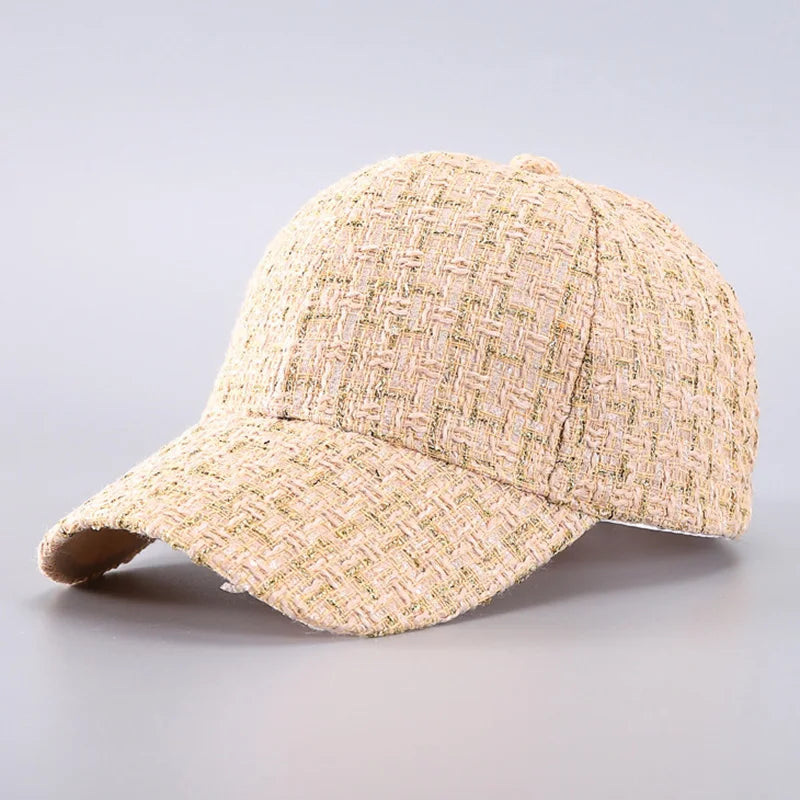 Plaid Baseball Cap - Lightweight, Adjustable, and Breathable for Autumn/Winter Outdoor Activities