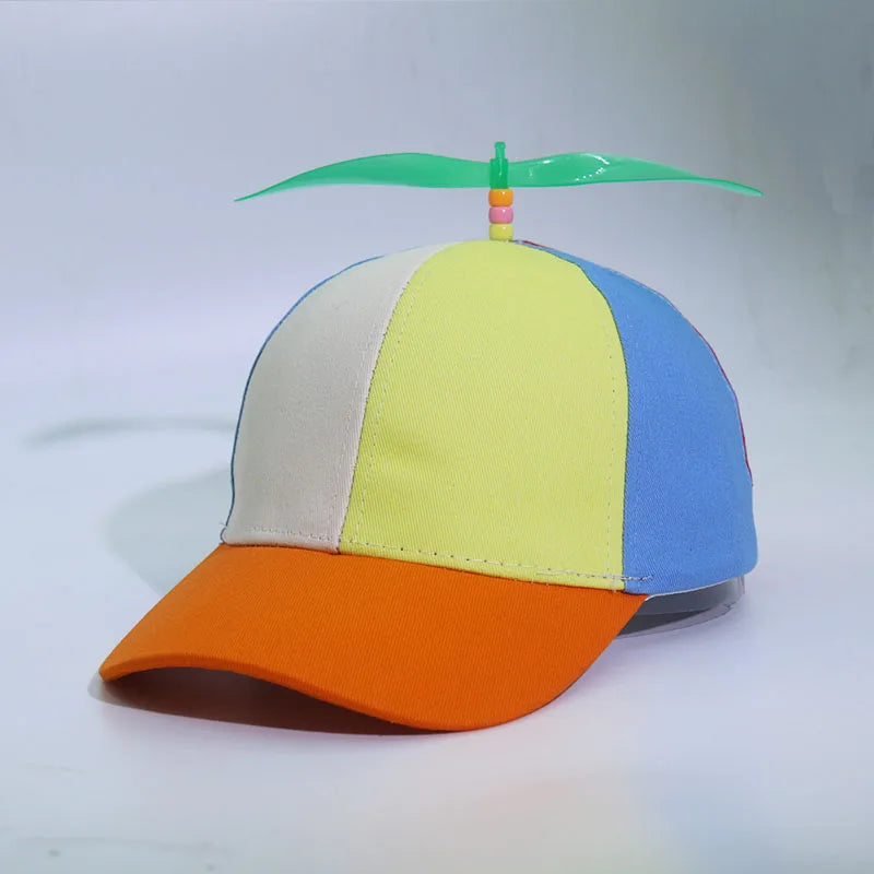 Funny Snapback Hat Helicopter Propeller Adventure Dad Hat Rainbow Bamboo Dragonfly Baseball Cap For Adult Kids Boys Girls