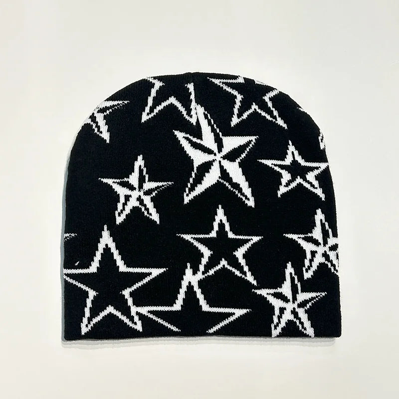 Fashion Printed Knitted Hat Women Men Couple Warm Y2K Beanies Bonnet Wool Skullies Hoods Lady Accessories Hip hop Gorra
