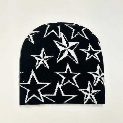 Fashion Printed Knitted Hat Women Men Couple Warm Y2K Beanies Bonnet Wool Skullies Hoods Lady Accessories Hip hop Gorra