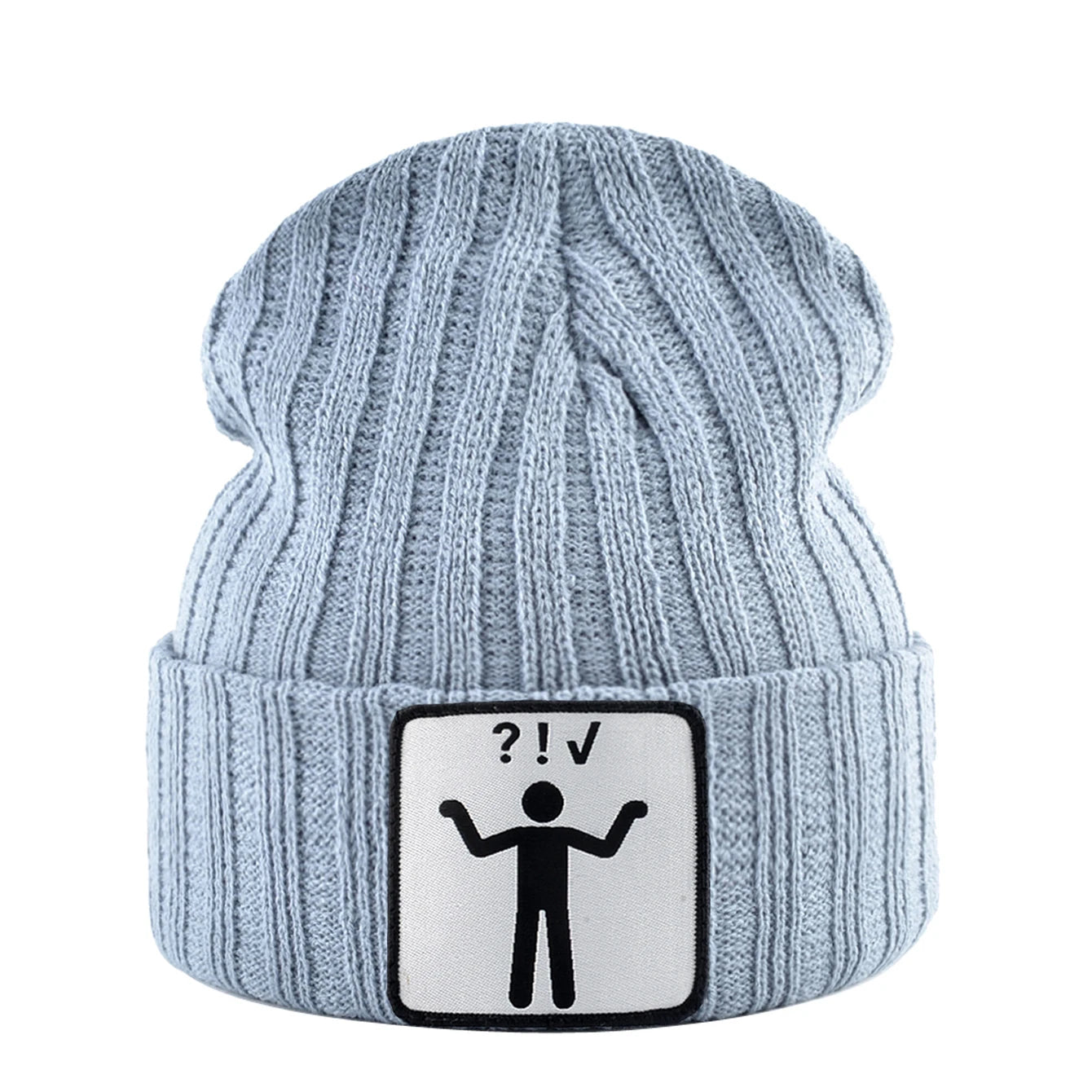 Knitted Skullies Beanie With Animals Patch Men Women Outdoor Casual Sport Hats Autumn Winter Solid Color Hip Hop Beanies