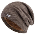 Hot Sale Unisex Warm Winter Hat HEAT Mark Skull Cap Diamond Grid Design Beanie Hat Thicken Winter Hats For Women Men Knit Hat