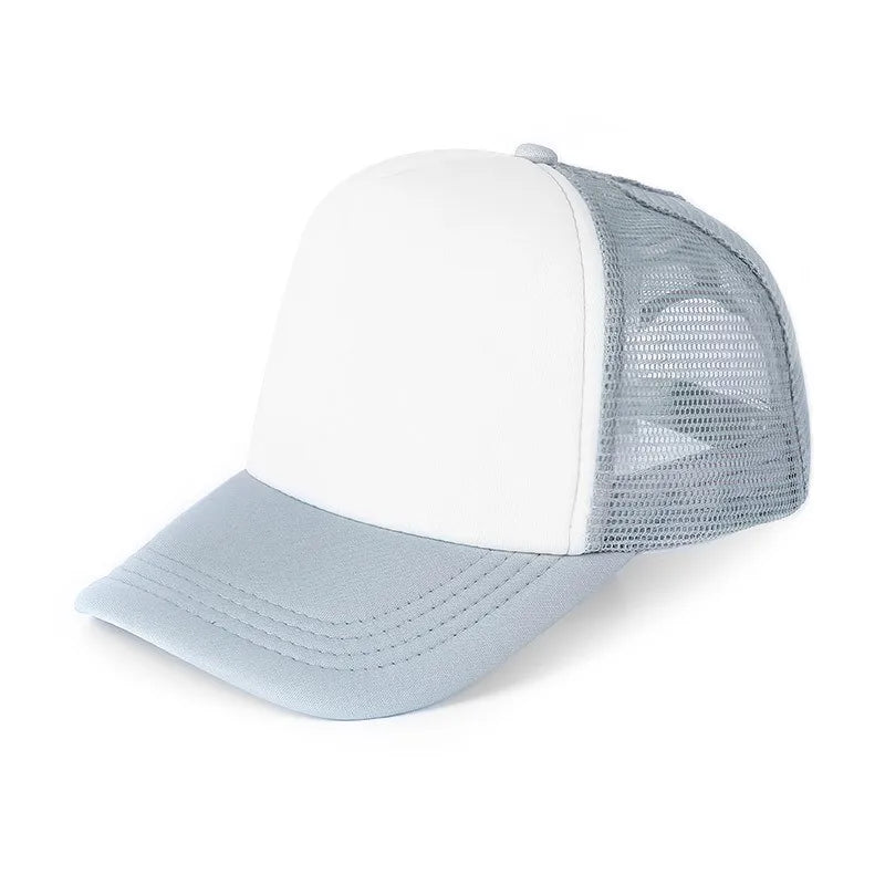 50 Color Unisex SummerTrucker Hat For Adult Net Baseball Cap Men Women Polyester Blank Mesh Adjustable Sun Hat Visor