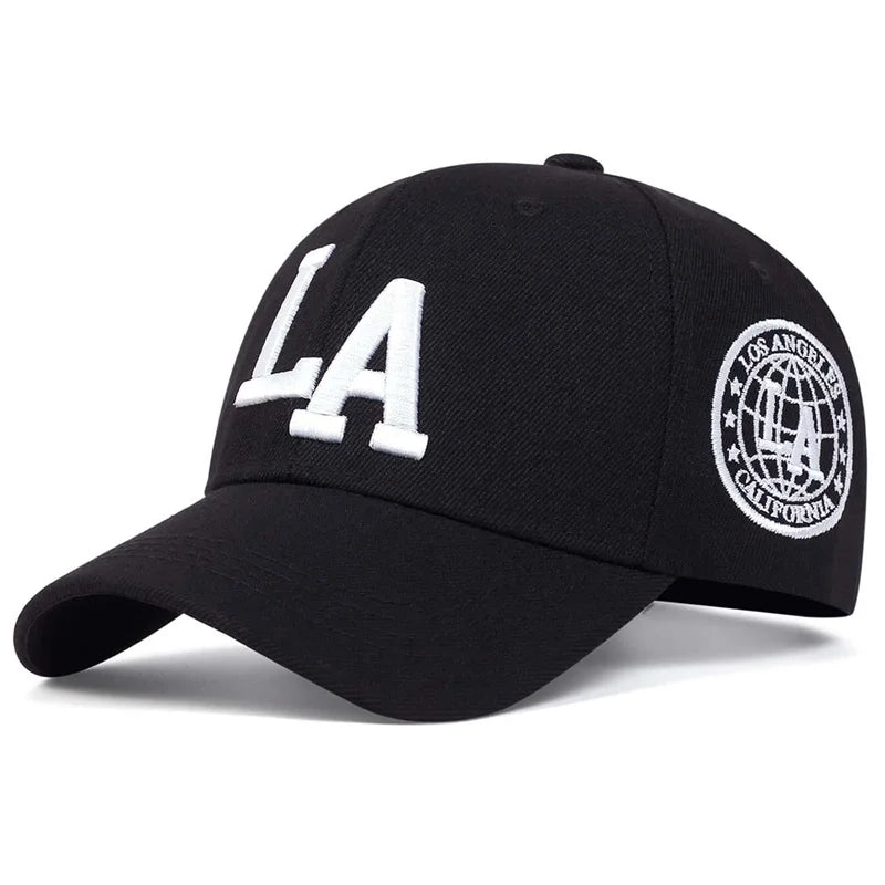 Unisex LA Letter Embroidery Baseball Caps Spring and Autumn Outdoor Adjustable Casual Hats Sunscreen Hat Sports Golf Cap