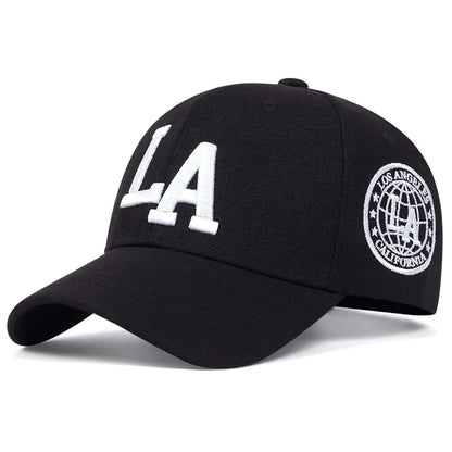 Unisex LA Letter Embroidery Baseball Caps Spring and Autumn Outdoor Adjustable Casual Hats Sunscreen Hat Sports Golf Cap