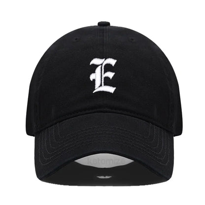 Old English Letter A-Z Embroider Baseball Cap For Men Womne High Quality Soft Cotton Fashion Team Sport Visors Snapback Caps