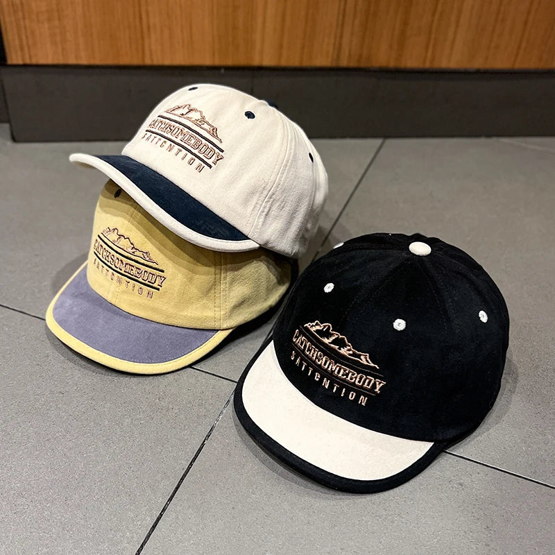 Quick-drying Unisex Retro Baseball Cap with Adjustable Short Brim, Ideal Choice for Gifts