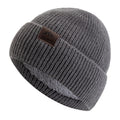 Hot Sale CITY Leather Label Winter Hat Plush Fur Lining Keep Warm Cap Stylish Soft Beanie Hat For Men Women Outdoor Knitted Hat