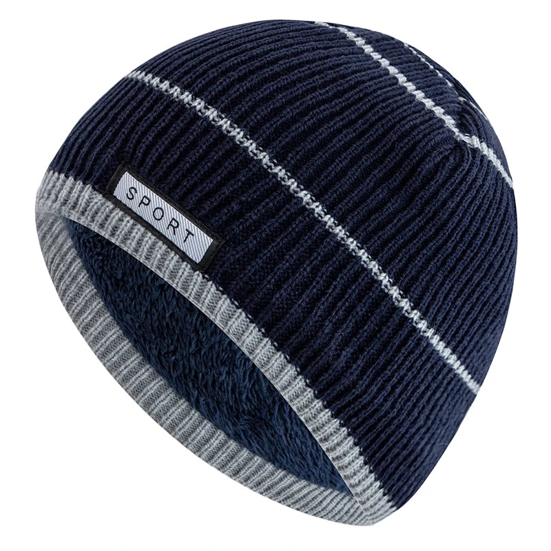 Unisex New Designer Winter Hats Cap Plush Fur Lined Streetwear Warm Beanies For Man Woman Casual Winter Ski Knitted Hats