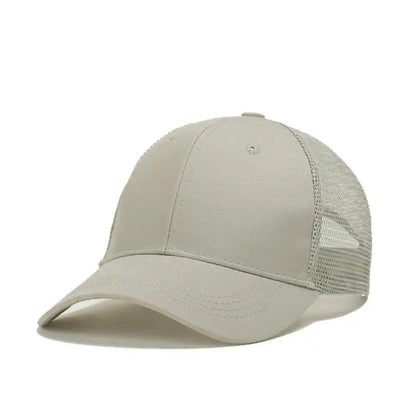 Mesh Cap Women Spring Summer Hats For Women Baseball Cap Cotton Solid Colored Wholesale Stock 6 Panel 5 Panel Breathable Cap