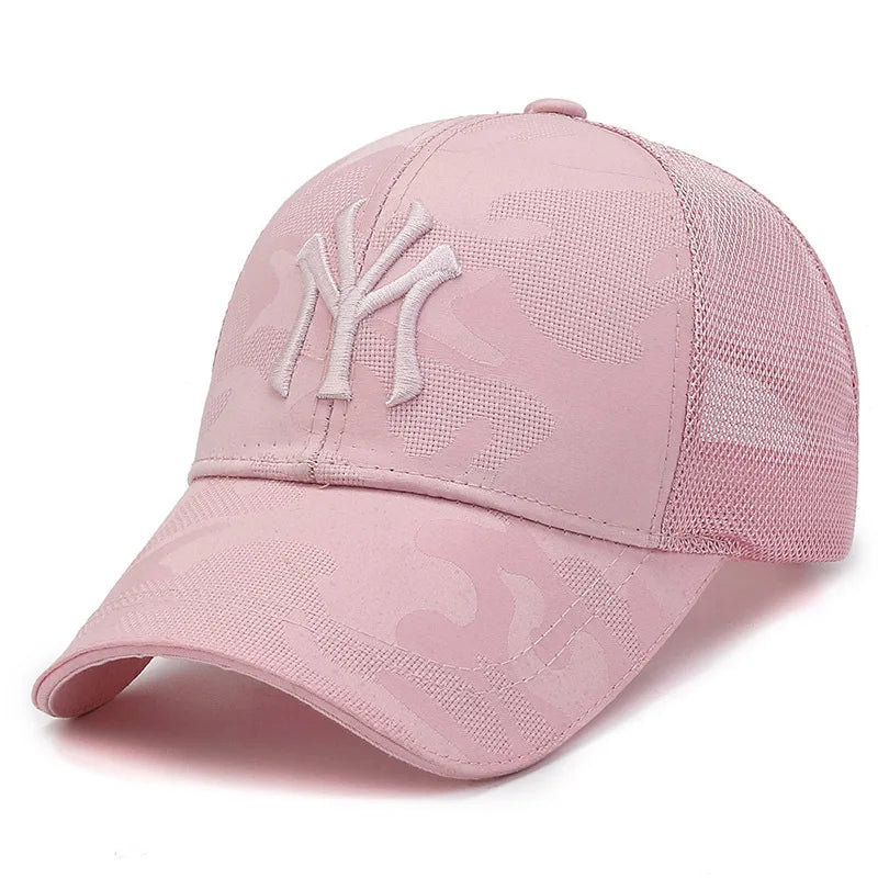 Men’s Camouflage Embroidered Baseball Cap Breathable Mesh Casual Summer Hat