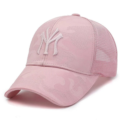 Men’s Camouflage Embroidered Baseball Cap Breathable Mesh Casual Summer Hat