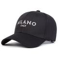 Unisex MILANO Letter Embroidery Baseball Caps Spring Autumn Outdoor Adjustable Casual Hats Sunscreen Hat