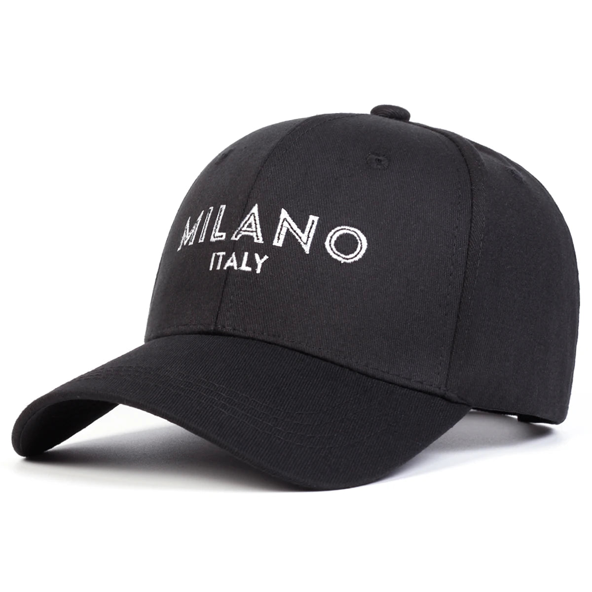 Unisex MILANO Letter Embroidery Baseball Caps Spring Autumn Outdoor Adjustable Casual Hats Sunscreen Hat
