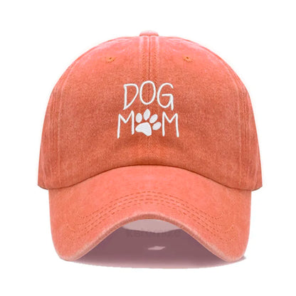 Dog Mom Embroidered Baseball Cap for Women Men Fashion Adjustable Soft Cotton Dad Hat Unisex Classic Golf Caps