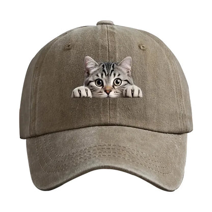 Fashion Washed Cotton Denim Baseball Caps Men Women Vintage Animal 3D Print Outdoor Sports Trucker Dad Hat Female Male Sun Hats