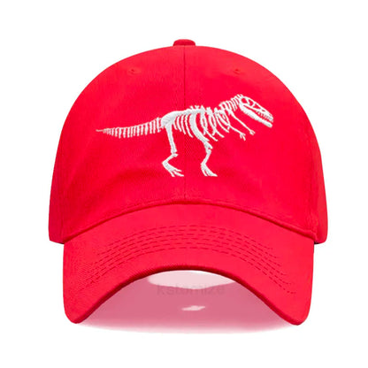 Cotton Baseball Cap for Men Women Unisex Embroidery Dinosaur Tyrannosaurus Rex Dad Hat Protection Outdoor Sports Golf Caps