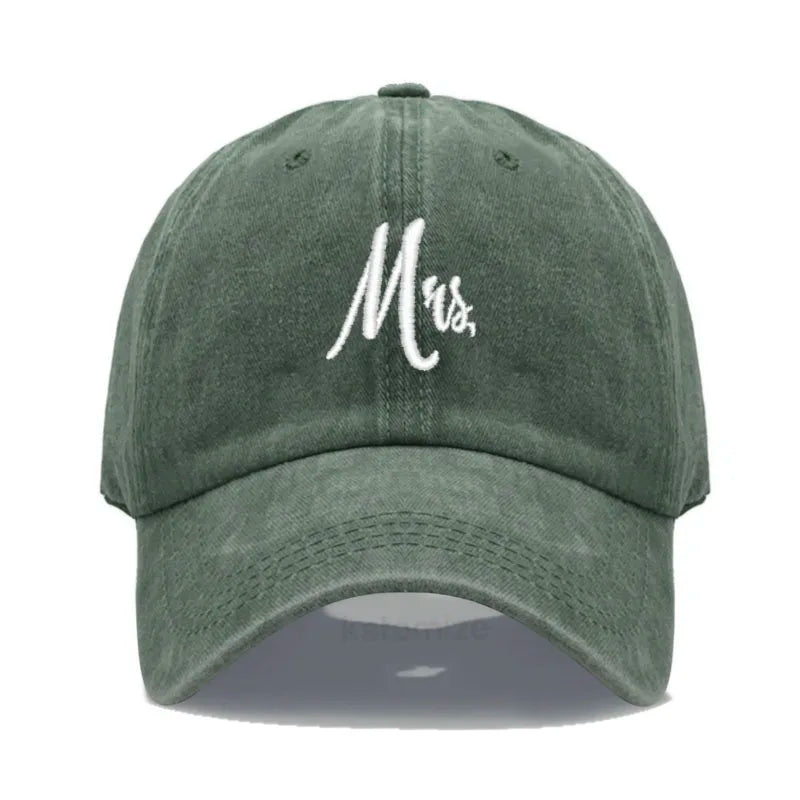 Matching Mr. & Mrs. Baseball Cap Men's Women's Cotton Embroidery Sport Golf Caps Bridal Gift Newlywed Honeymoon Wedding Gift