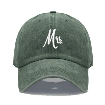 Matching Mr. & Mrs. Baseball Cap Men's Women's Cotton Embroidery Sport Golf Caps Bridal Gift Newlywed Honeymoon Wedding Gift