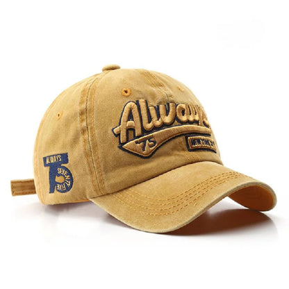 1/6PCS/Set Embroidered Baseball Cap For Women Men New Spring Summer Sunhat Retro Washable Sport Snapback Cap Hip Hop Fishing Hat